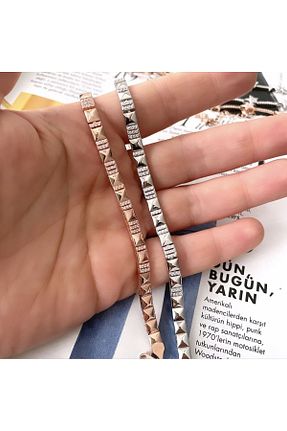 دستبند نقره زنانه 925 عیار t b takını bul - کد 867380730
