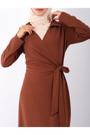 لباس حجاب قهوه ای زنانه رگولار Modamorfo - کد 859782661