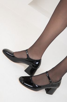 کفش پاشنه بلند کلاسیک مشکی زنانه چرم مصنوعی SOHO - کد 764505175