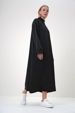 لباس مشکی زنانه بافتنی Trend Alaçatı Stili - کد 860675083