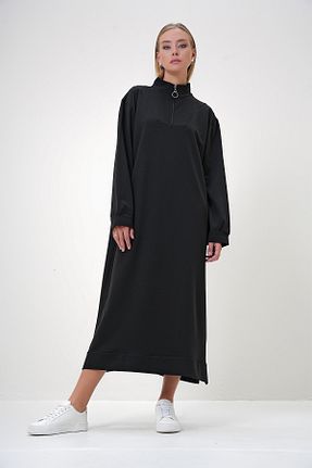 لباس مشکی زنانه بافتنی Trend Alaçatı Stili - کد 860675083