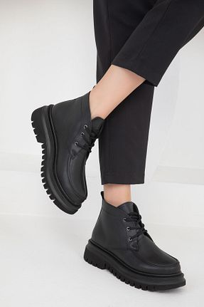 بوت / نیم بوت مشکی زنانه چرم مصنوعی SOHO - کد 865009385
