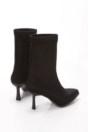 بوت / نیم بوت مشکی زنانه چرم مصنوعی elvinshoes - کد 866070665