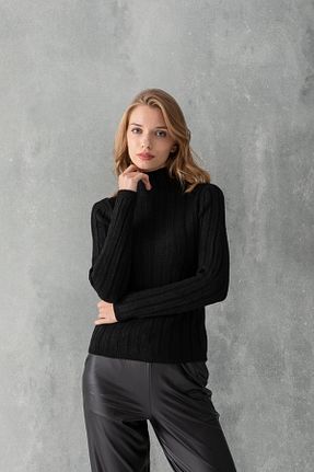 بادی مشکی زنانه یقه نیم ماهیگیر Cebe - کد 866077635