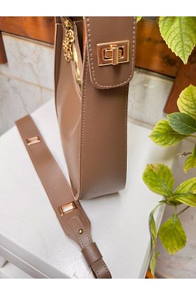 کیف دوشی قهوه ای زنانه چرم مصنوعی CemreBoutique - کد 866087643