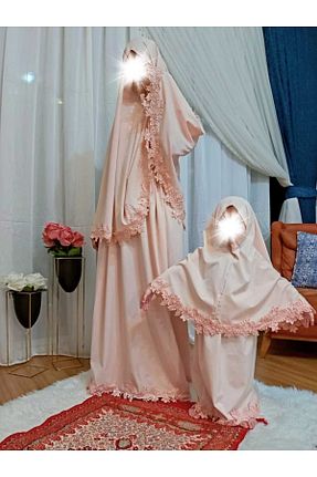 کلاه و ابایا صورتی زنانه پلی استر Tradinyom - کد 843200943
