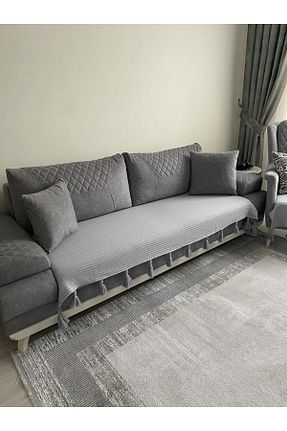 کاور مبل طوسی پنبه ای Petek Home - کد 819721142