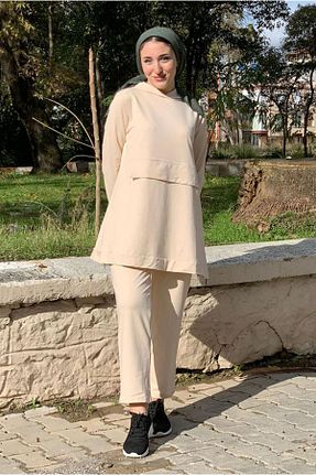 ست گرمکن حجاب بژ زنانه Relaxed Moda Rosa - کد 866290130