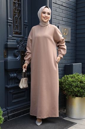 لباس حجاب قهوه ای زنانه رگولار Neva Style - کد 866149539