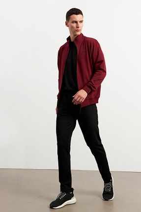 ست گرمکن زرشکی مردانه پنبه - پلی استر - الاستین MYSPORT - کد 841312234