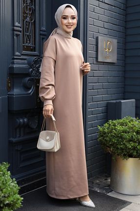 لباس حجاب قهوه ای زنانه رگولار Neva Style - کد 866149539