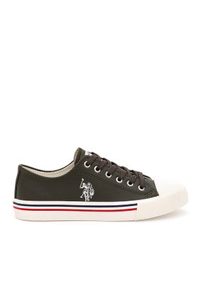 کفش اسنیکر خاکی بچه گانه بند دار U.S. Polo Assn. - کد 866165199
