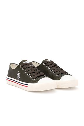 کفش اسنیکر خاکی بچه گانه بند دار U.S. Polo Assn. - کد 866165199