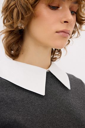 پلیور طوسی زنانه ساده adL - کد 866161743