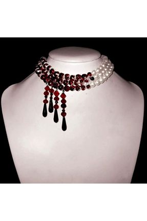 گردنبند جواهر سفید زنانه مروارید Batnests - کد 866155997