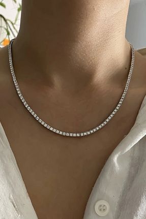 گردنبند نقره سفید زنانه 925 عیار anadolusilver - کد 866070687