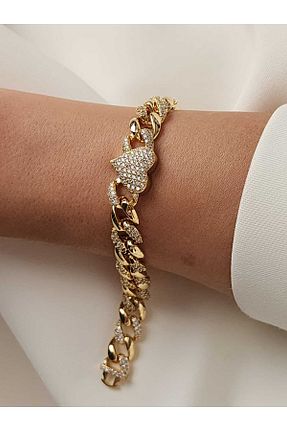 دستبند استیل (فولاد) طلائی زنانه استیل (فولاد) ZÜLİSCH - کد 866232162