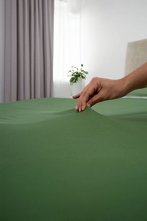 ست ملحفه تکنفره سبز پنبه GAMA HOME - کد 865781047