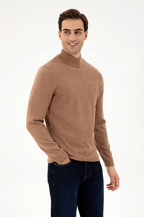 پلیور قهوه ای مردانه ساده U.S. Polo Assn. - کد 866223720