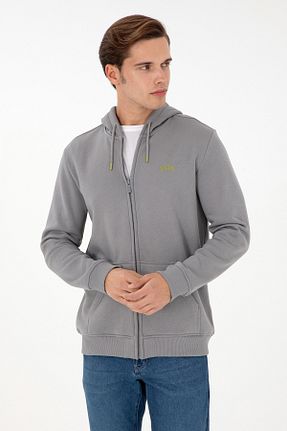 سوئیشرت خاکی مردانه ساده U.S. Polo Assn. - کد 866211778