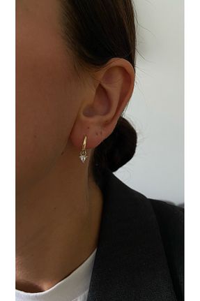 گوشواره نقره طلائی زنانه 925 عیار GÜLŞAH SEZER - کد 866246527