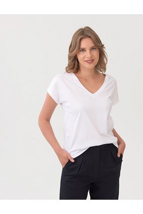 تیشرت سفید زنانه رگولار Marks & Spencer - کد 835565346