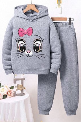 ست کرمکن اسپرت طوسی بچه گانه %100 پنبه uyguntarz - کد 866336293