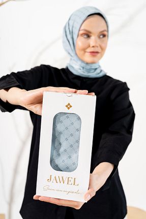 روسری آبی پلی استر JAWEL - کد 866375864