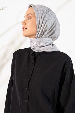 روسری طوسی پلی استر JAWEL - کد 866300662