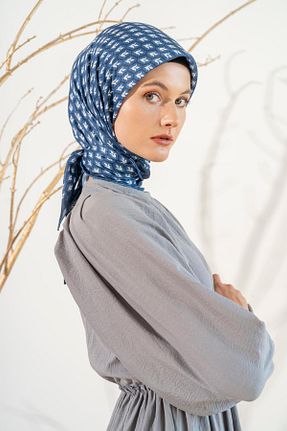 روسری سرمه ای پلی استر JAWEL - کد 866302388