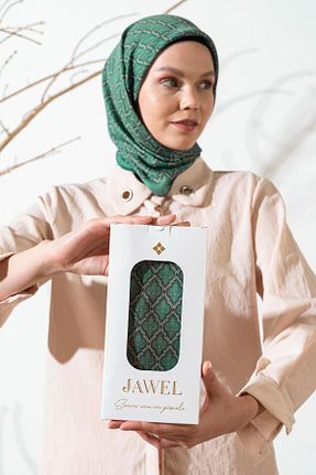 روسری سبز پلی استر JAWEL - کد 866295088