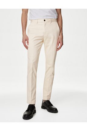 شلوار بژ مردانه پنبه ای Marks & Spencer - کد 852965398