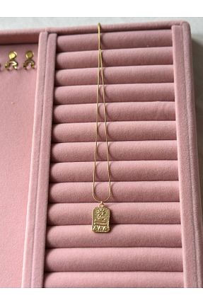 گردنبند استیل ( فولاد ) طلائی زنانه استیل (فولاد) MİOSAPRİVE - کد 866300121