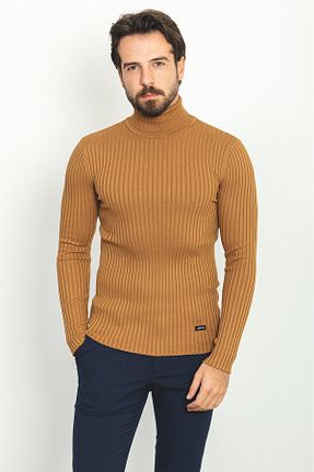 پلیور قهوه ای مردانه اسلیم فیت Mcr - کد 381466182