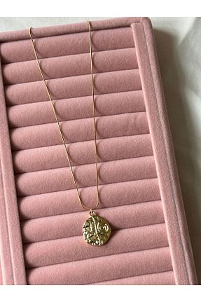 گردنبند استیل ( فولاد ) طلائی زنانه استیل (فولاد) MİOSAPRİVE - کد 866948892