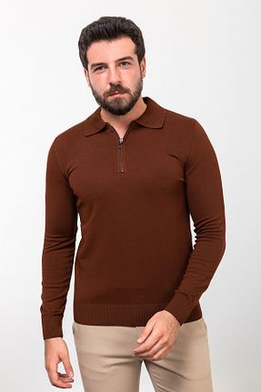 پلیور نارنجی مردانه ساده Mcr - کد 767303820