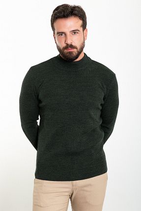 پلیور خاکی مردانه ساده Mcr - کد 767305023