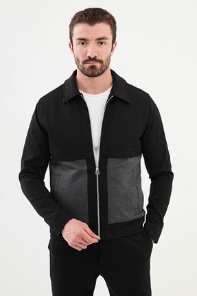کاپشن مشکی مردانه رگولار Mcr - کد 866321118