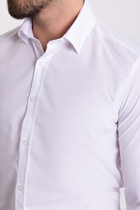 پیراهن سفید مردانه اسلیم فیت Mcr - کد 236475843