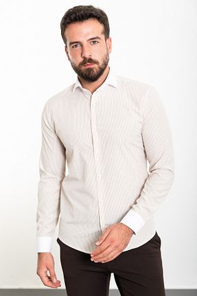 پیراهن سفید مردانه اسلیم فیت Mcr - کد 767305361
