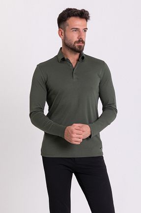 تیشرت خاکی مردانه اسلیم فیت Mcr - کد 236451643