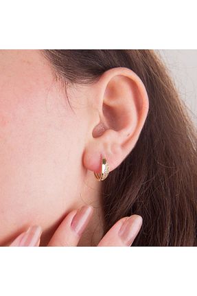 گوشواره طلا زرد زنانه 14 عیار GOLDKUPE - کد 812063546