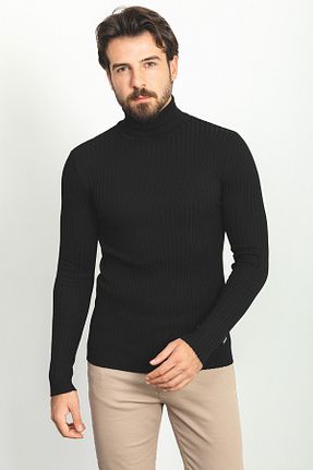 پلیور مشکی مردانه اسلیم فیت Mcr - کد 381471416