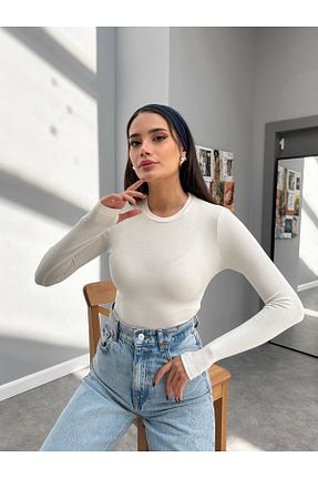 بادی نباتی زنانه یقه دوچرخه ESRAHELVACI - کد 866330641