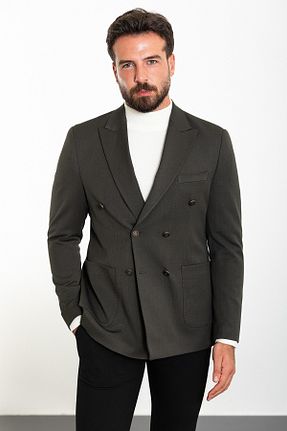 کت خاکی مردانه اسلیم فیت Mcr - کد 767305806