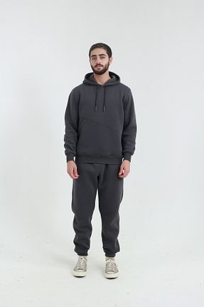 ست گرمکن سایز بزرگ طوسی مردانه پنبه ای TKT - کد 866964741