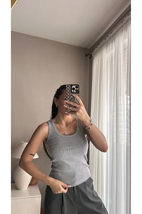 بادی طوسی زنانه یقه دوچرخه ONZEMODE - کد 866361852
