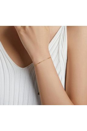 دستبند استیل (فولاد) طلائی زنانه استیل ضد زنگ derokas - کد 866414525