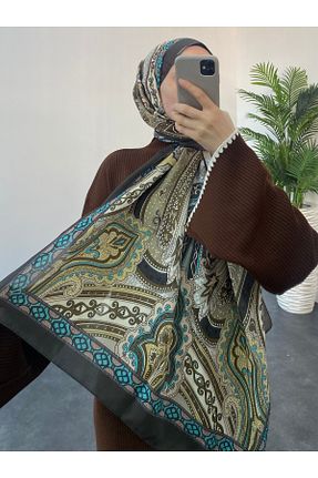 شال طوسی زنانه ابریشم Liyase Moda - کد 866429984