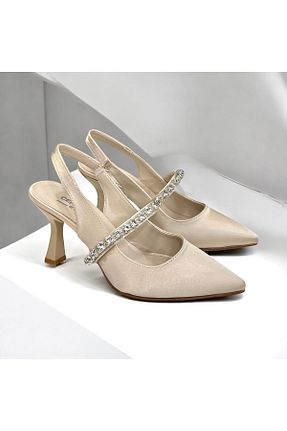 کفش مجلسی بژ زنانه پاشنه نازک runa shoes - کد 817342513